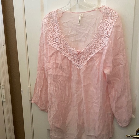 FINAL MARKDOWN Grand & Greene sheer peasant top xl - Picture 1 of 5